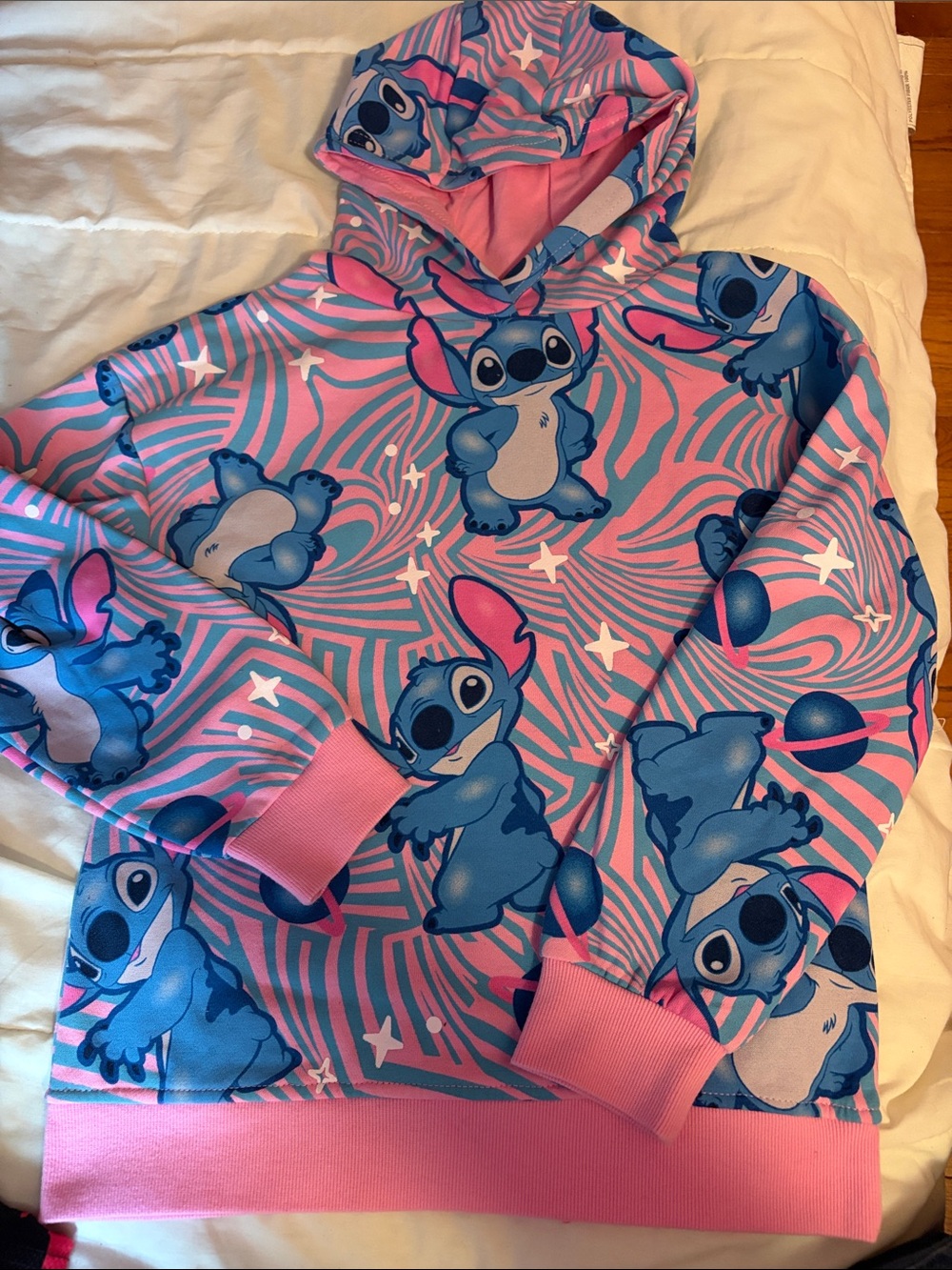 Stitch Pink & Blue Kids Hoodie